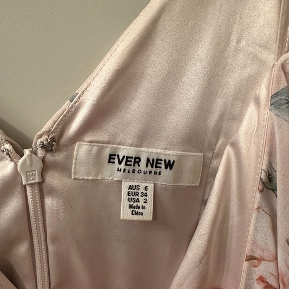 Evernew Asymmetrical Floral Frilly Dress - Picture 3 of 4